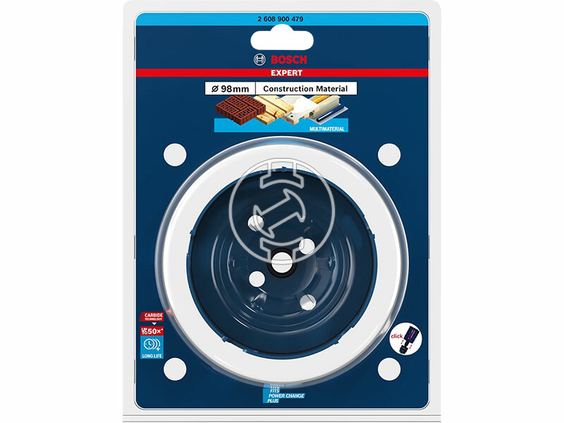 EXPERT Construction Material körkivágó, 89 mm, 89 x 60 mm,3 1/2, 4 vágóél