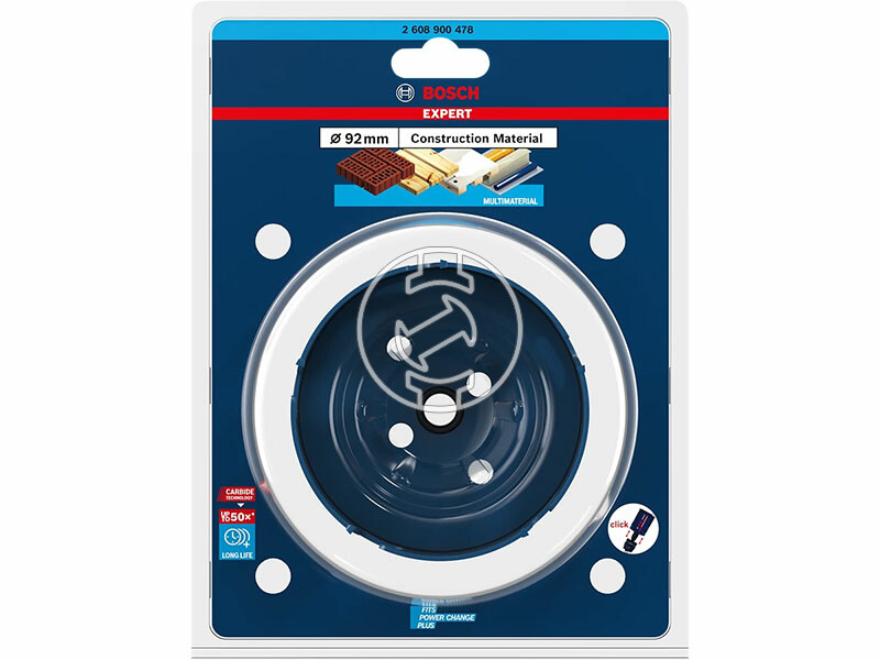 EXPERT Construction Material körkivágó, 92 mm, 92 x 60 mm,3 5/8, 4 vágóél
