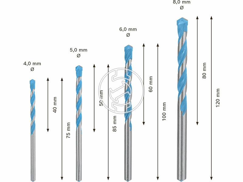 EXPERT CYL-9 Multiconstruction Robust Line többcélú fúró készlet, 4 db, 5,5; 6,0; 7,0; 8,0 mm