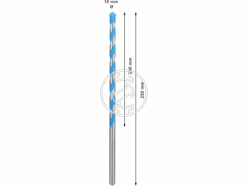 EXPERT CYL-9 Multiconstruction többcélú fúró 10,0 mm, 10,0 x 200 x 250 mm, 9 mm