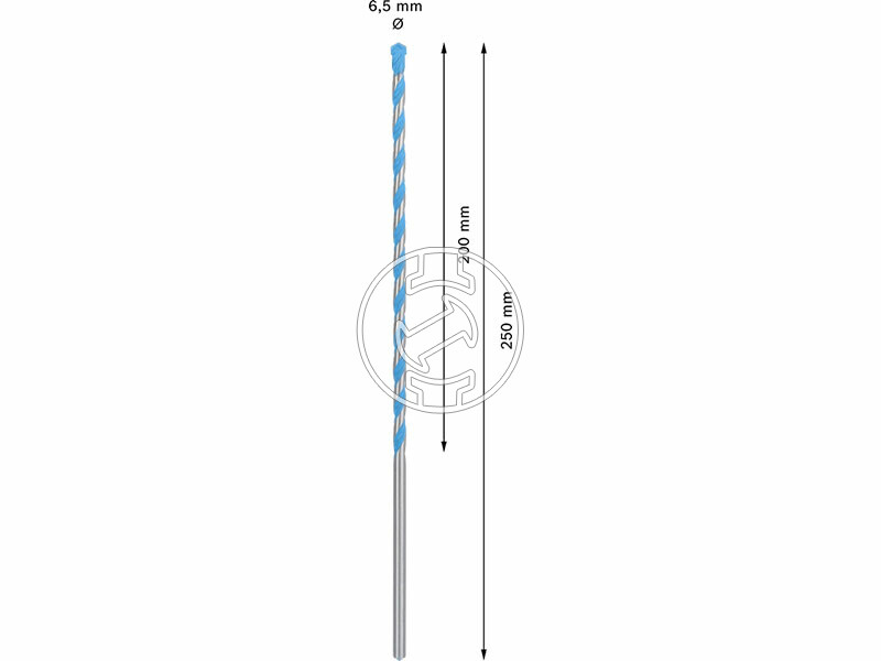 EXPERT CYL-9 Multiconstruction többcélú fúró 6,5 mm, 6,5 x 200 x 250 mm, 5,5 mm