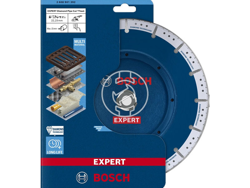 EXPERT Fém- és csővágó gyémánttárcsa, 230 mm x 22,23 mm