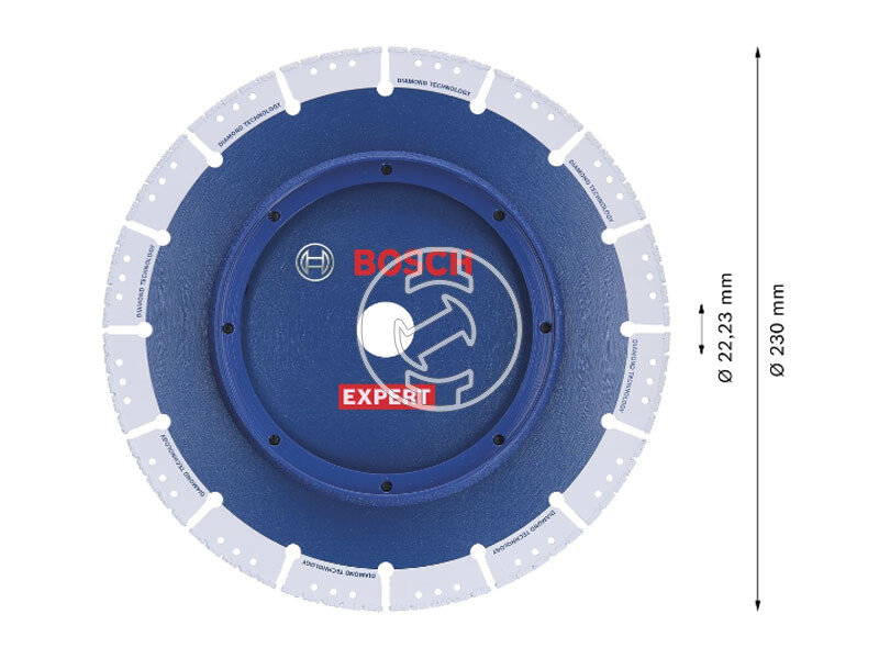 EXPERT Fém- és csővágó gyémánttárcsa, 230 mm x 22,23 mm
