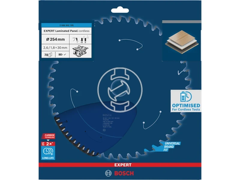 Kép: Expert for Laminated Panel korfureszlap akkumulatoros korfureszekhez.webp