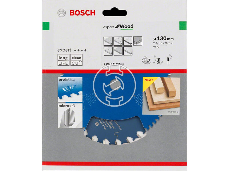 Expert for Wood körfűrészlap, 130 x 2,4 / 1,6 x 20 mm, Z=24, ATB