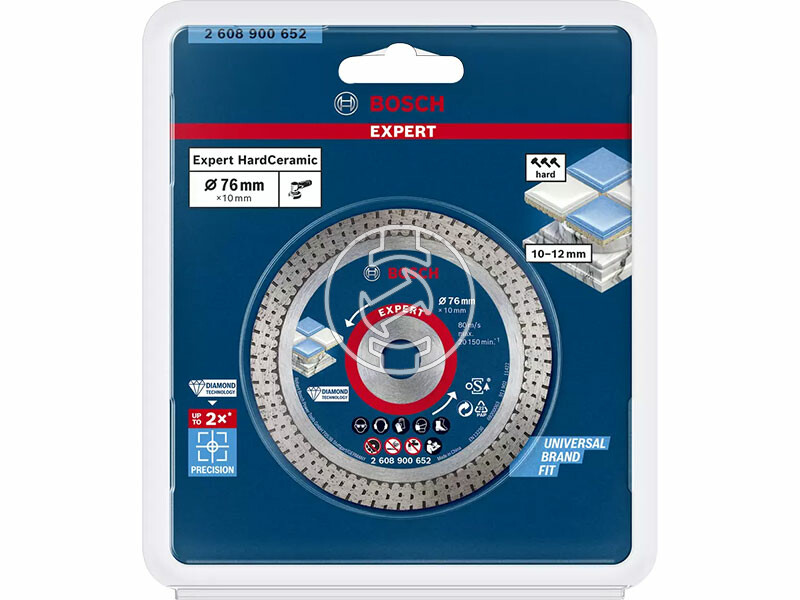 EXPERT Hard Ceramic gyémánt vágótárcsa (GWS 12V-76 sarokcsiszolóhoz), 76 x 1,9 x 10 mm