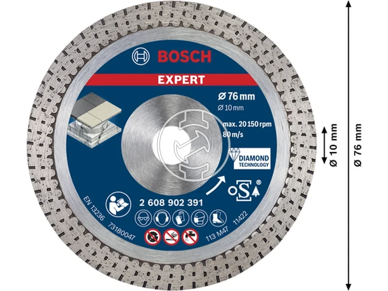 Kép: EXPERT Hard Ceramic gyemant vagotarcsa GWS 12V-76 sarokcsiszolohoz.webp