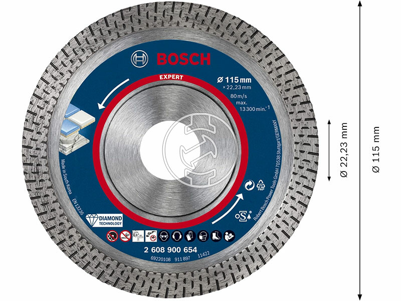 EXPERT HardCeramic gyémánt vágótárcsa, 115 x 1,4 mm, 22,23 mm