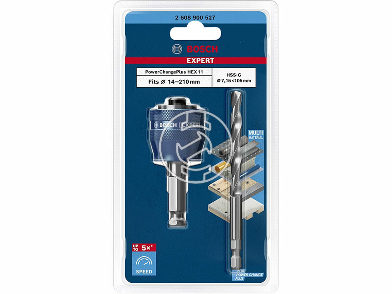 EXPERT HEX 8.7 PowerChangePlus + HSS-G Tough Material, 105 mm, 7,15 x 105 mm központi fúró (20-127