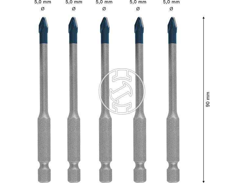 EXPERT HEX-9 HARD CERAMIC 5db-os fúrószár készlet 5 mm, 5 mm