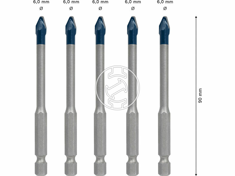 EXPERT HEX-9 HARD CERAMIC 5db-os fúrószár készlet 6 mm, 6 mm