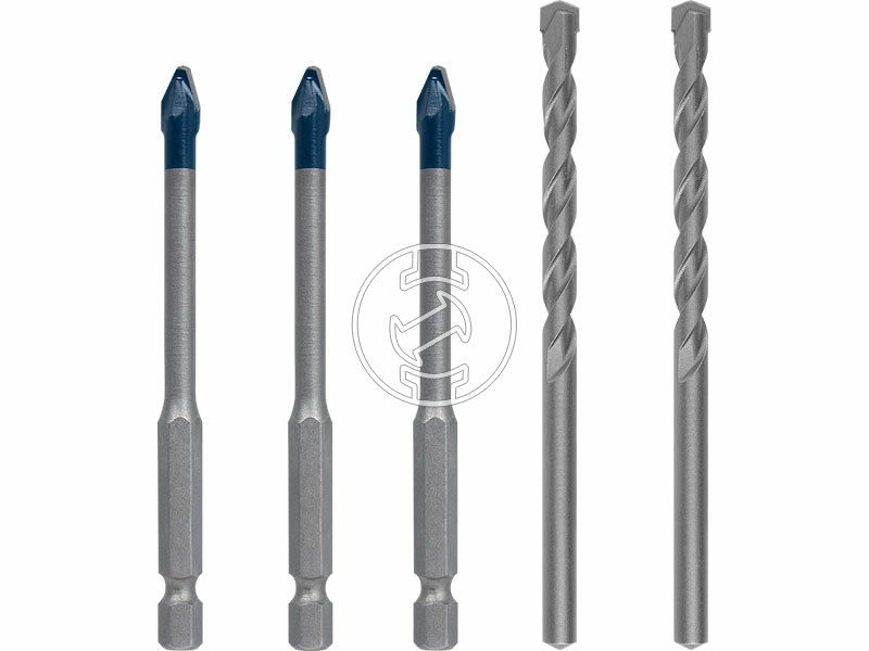 EXPERT HEX-9 HARD CERAMIC 5db-os fúrószár vegyes készlet , (3x)6,0 mm HEX-9 Hard Ceramic, (2x)6,0 m