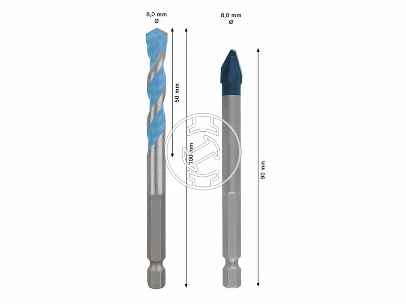 Bosch HEX-9 többfunkciós fúrószár készlet Hard Ceramic + MultiC 8 mm