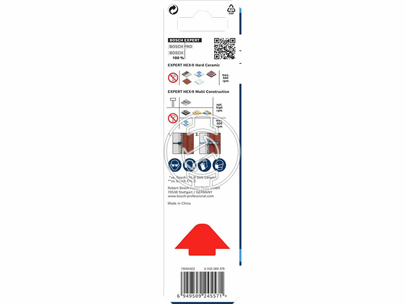 Bosch HEX-9 többfunkciós fúrószár készlet Hard Ceramic + MultiC 8 mm