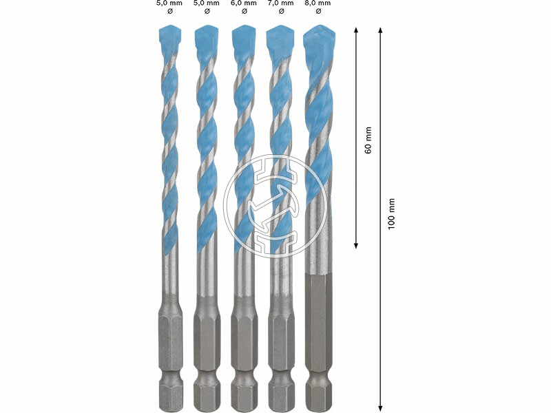 EXPERT HEX-9 MultiConstruction többcélú fúró készlet, 5 db