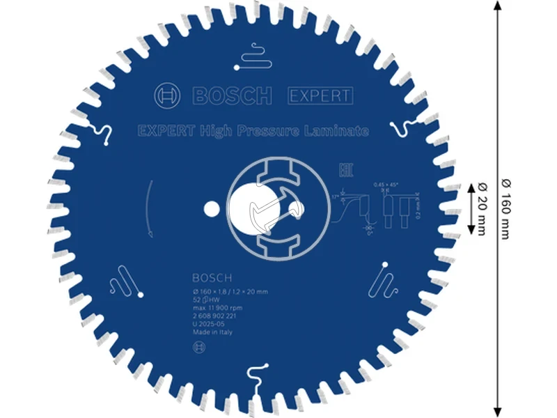 Kép: EXPERT High Pressure Laminate Korfureszlap 160x20x1.81.2x52T.webp