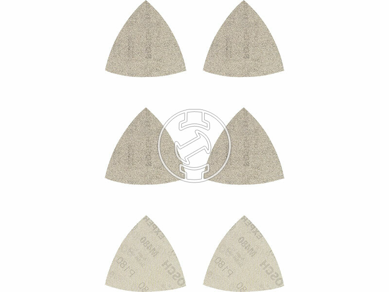 EXPERT M480 csiszolóháló vegyes készlet deltacsiszolóra és multifunkciós rezgőfűrészre, 6 db, 93 x