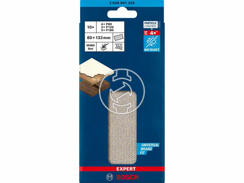 EXPERT M480 csiszolóháló vegyes készlet rezgőcsiszolókhoz, 80 x 133 mm, 4xP80 / 3xP120 / 3xP180