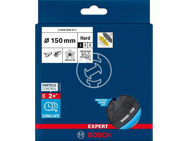 EXPERT Többszörös lyukasztású csiszolótalp Bosch excentercsiszolókhoz, 150 mm, durva