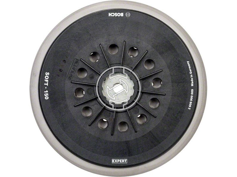 EXPERT Többszörös lyukasztású csiszolótalp Bosch excentercsiszolókhoz, 150 mm, puha