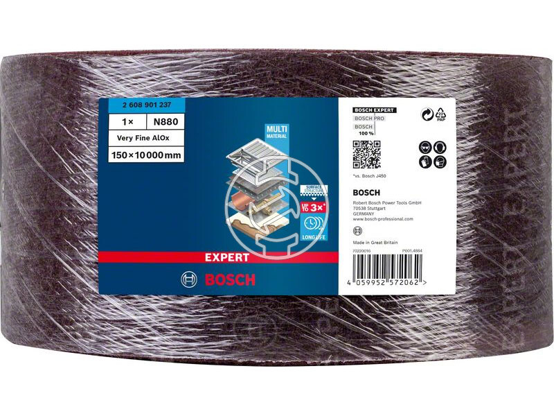 EXPERT Csiszolófilc tekercs fémhez, rozsdamentes acélhoz és fához, 150 x 10000 mm, puha, Alox