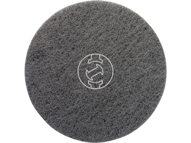 EXPERT Tépőzáras csiszolófilc korong rozsdamentes acélhoz és színes fémhez, 150 mm, rendkívül puha,