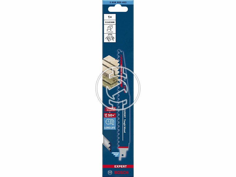 EXPERT S 1142 KHM Tough Wood keményfém fogazású szablyafűrészlap, 1 db, Anyagvastagság: <175 mm, Mé