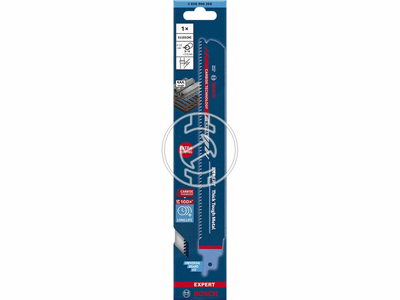 EXPERT S 1155 CHC Thick Tough Metal keményfém fogazású szablyafűrészlap, 1 db, Anyagvastagság: 4-17