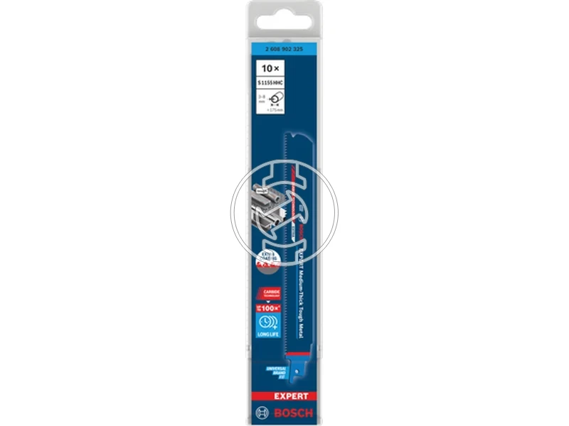 Kép: EXPERT S 1155 HHM Medium-Thick Tough Metal kemenyfem fogazasu szablyafureszlap 10 db.webp