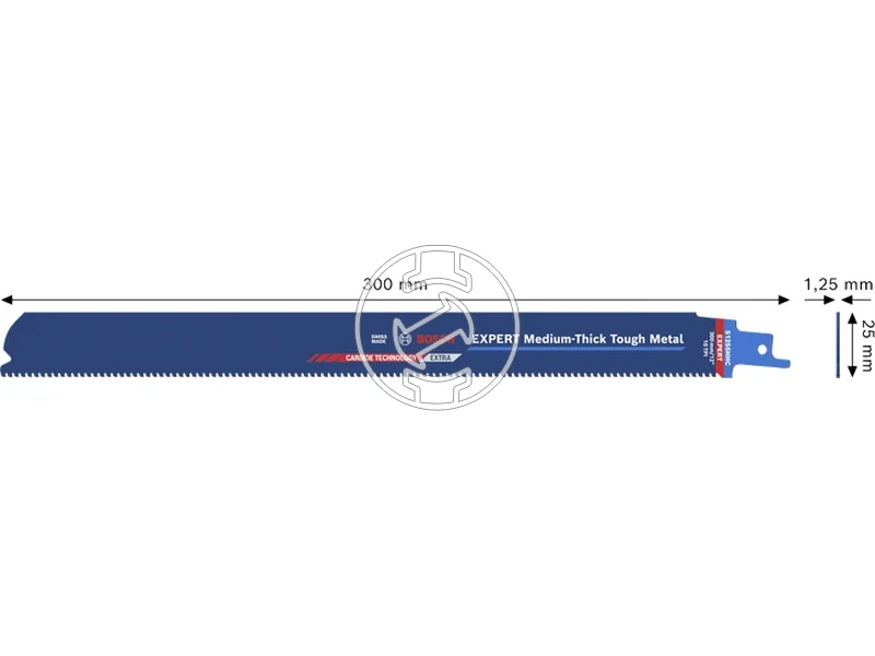 Kép: EXPERT S 1255 HHM Medium-Thick Tough Metal kemenyfem fogazasu szablyafureszlap 1 db.webp