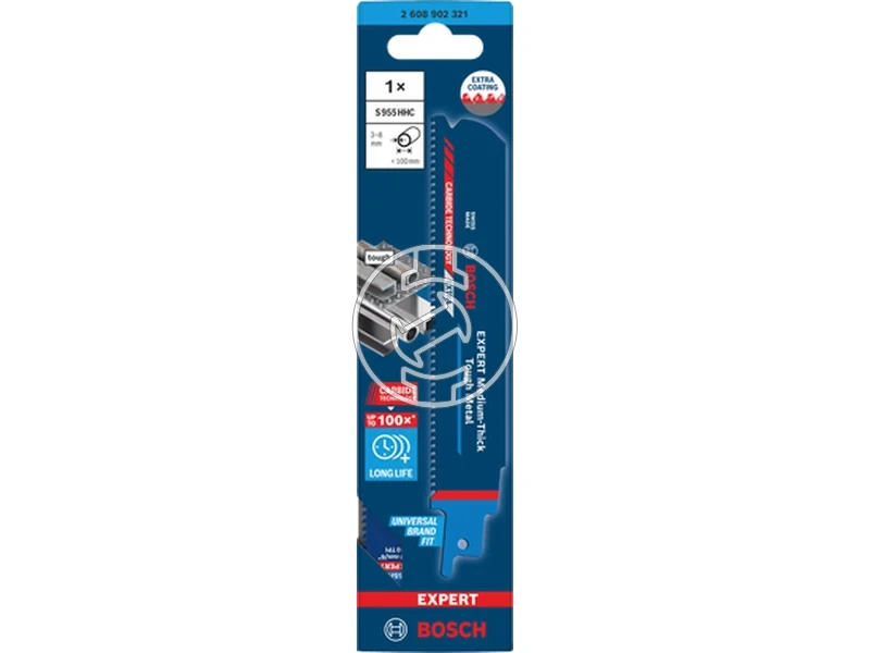 Kép: EXPERT S 955 HHM Medium-Thick Tough Metal kemenyfem fogazasu szablyafureszlap 1 db.webp