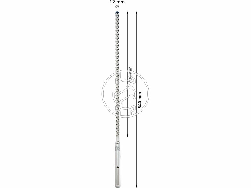 EXPERT SDS Max-8X kalapácsfúró, 12 x 400 x 540 mm