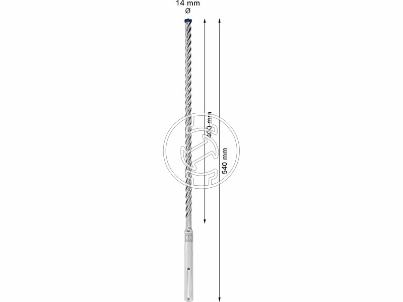 EXPERT SDS Max-8X kalapácsfúró, 14 x 400 x 540 mm