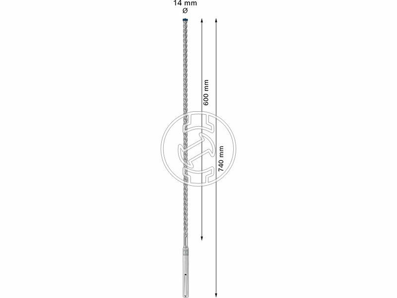 EXPERT SDS Max-8X kalapácsfúró, 14 x 600 x 740 mm