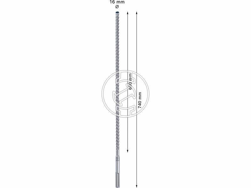 EXPERT SDS Max-8X kalapácsfúró, 16 x 600 x 740 mm