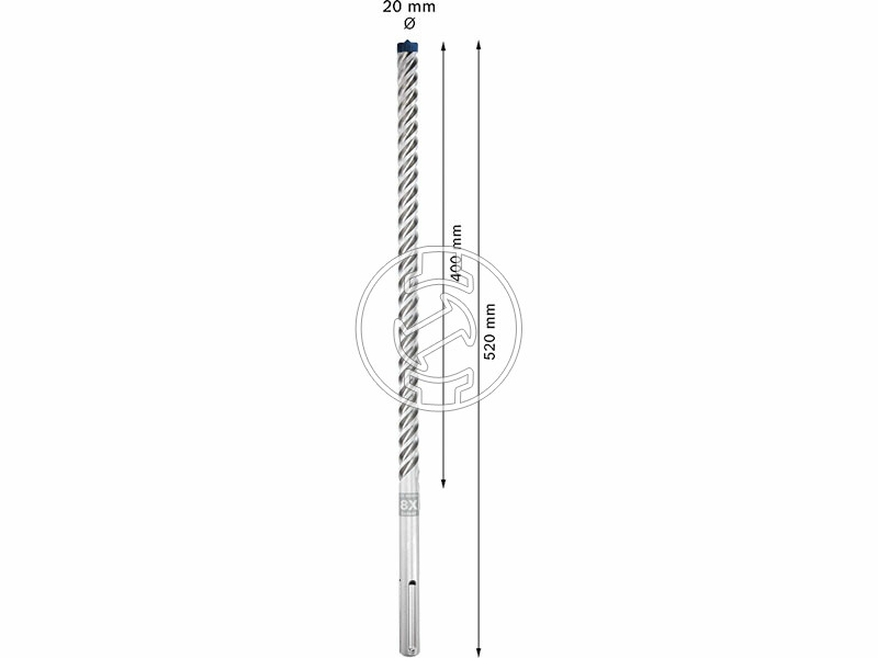 EXPERT SDS Max-8X kalapácsfúró, 5 db, 20 x 400 x 520 mm