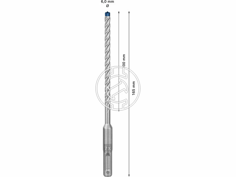 EXPERT SDS Plus-7X kalapácsfúró 6 x 100 , 10 db