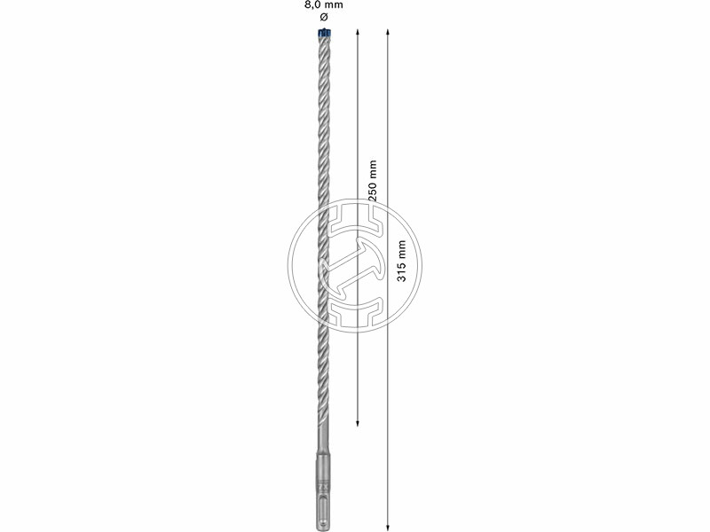 EXPERT SDS Plus-7X kalapácsfúró 8 x 250
