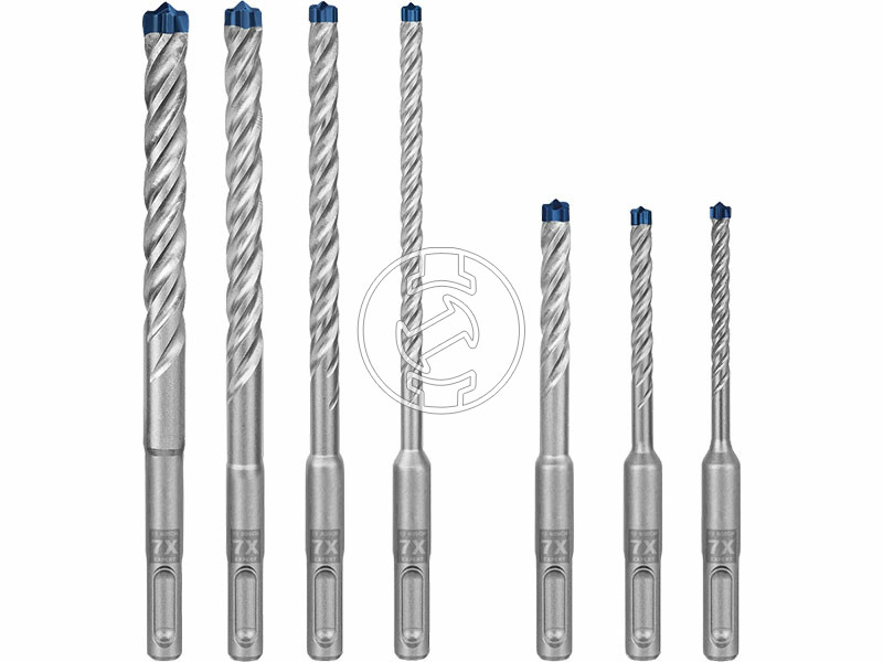 EXPERT SDS Plus-7X ProBox készlet, 7 db, 5 / 6 / 8 x 50 x 115 mm, 6 / 8 / 10 / 12 x 100 x 165 mm