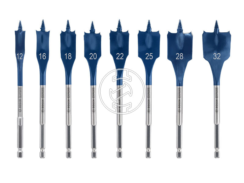 EXPERT Self Cut lapos marófúró készlet, 8 db, 12; 16; 18; 20; 22; 25; 32 x 152 mm