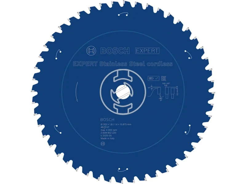 Kép: EXPERT Stainless Steel korfureszlap 203x15.88x1.81.4x48T.webp