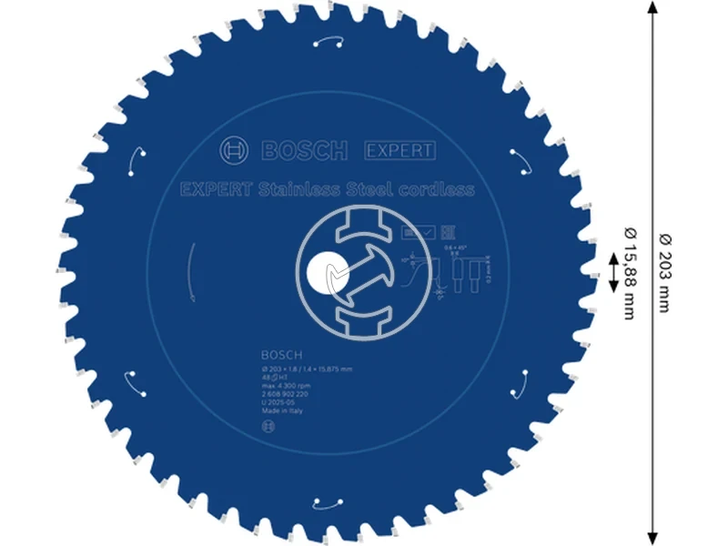 Kép: EXPERT Stainless Steel korfureszlap 203x15.88x1.81.4x48T.webp