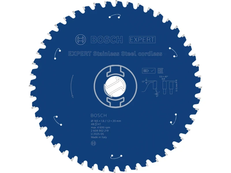 Kép: EXPERT Stainless Steel korfureszlap Akkus 165x20x1.61.2x48T.webp