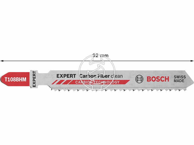 EXPERT T 108 BHM Carbon Fiber Clean keményfém fogazású szúrófűrészlap, Anyagvastagság: <20 mm, Mére