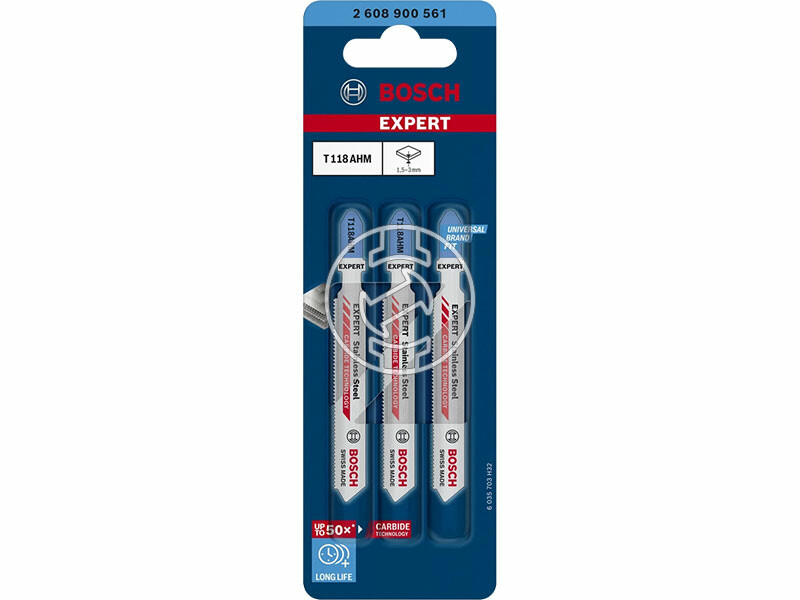 EXPERT T 118 AHM Stainless Steel keményfém fogazású szúrófűrészlap, Anyagvastagság: 1,5-3 mm, Méret