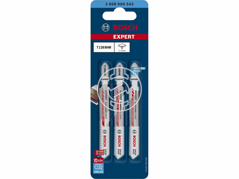 EXPERT T 128 BHM Laminate clean keményfém fogazású szablyafűrészlap, Anyagvastagság: 2-20 mm Méret: