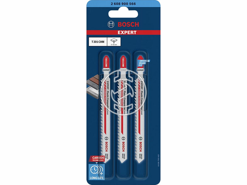 EXPERT T 301 CHM Plastic Composites Clean keményfém fogazású szúrófűrészlap, Anyagvastagság: <65 mm