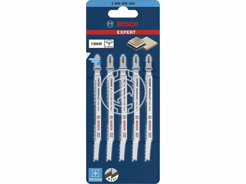 EXPERT T 308 BF Hardwood 2-side clean szúrófűrészlap, Anyagvastagság: 5-50 mm, Méret: 117 mm, Fogos