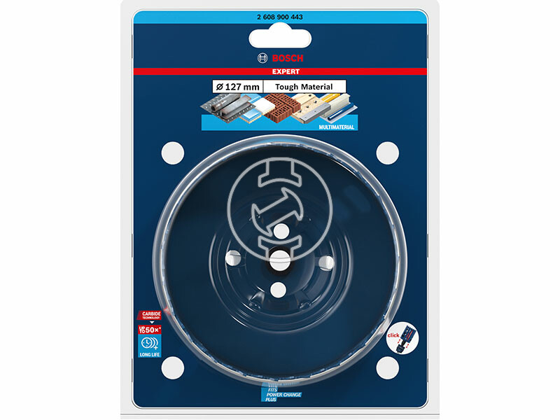 EXPERT Tough Material keményfémfogú körkivágó, 127 mm , 127 x 60 mm