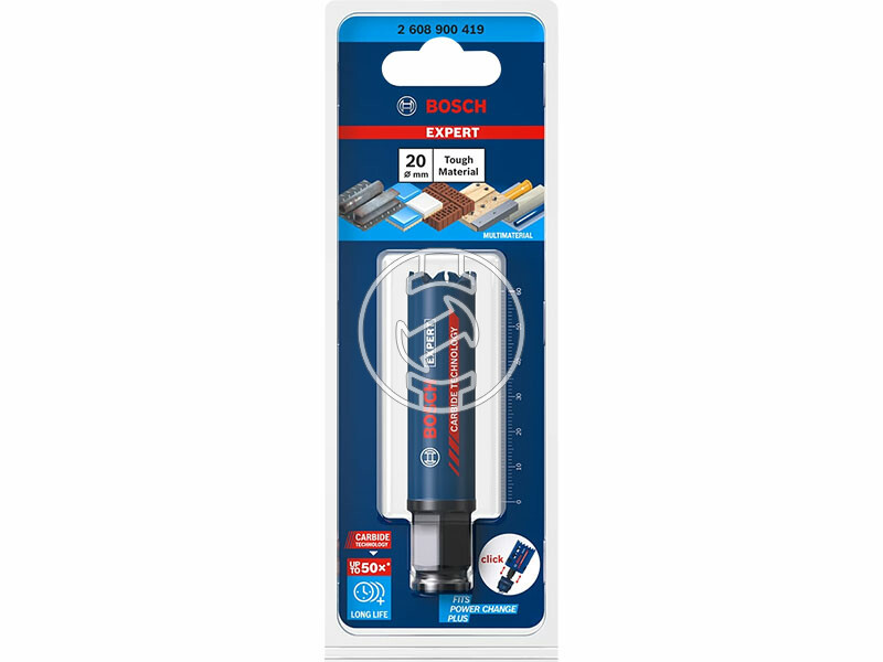 EXPERT Tough Material keményfémfogú körkivágó, 20 mm , 20 x 60 mm